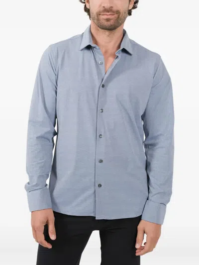 Rrd Buttoned Striped Shirt In Blue