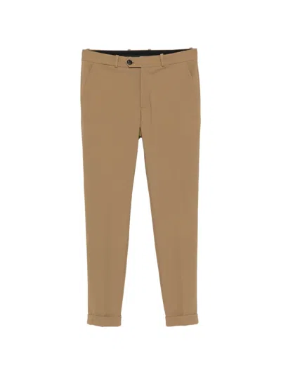 Rrd Button-fastening Slim-fit Trousers In Brown