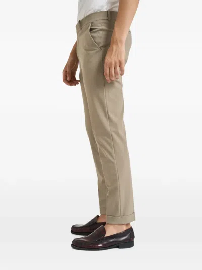 Rrd Button-fastening Turn-up Trousers In Brown