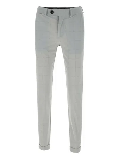 Rrd Checked Tailored Trousers In Gray