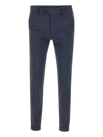 Rrd Checked Tailored Trousers In Blue