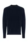 Rrd Classic Blue Knitwear With Tailored Fit And Textured Finish In Blue