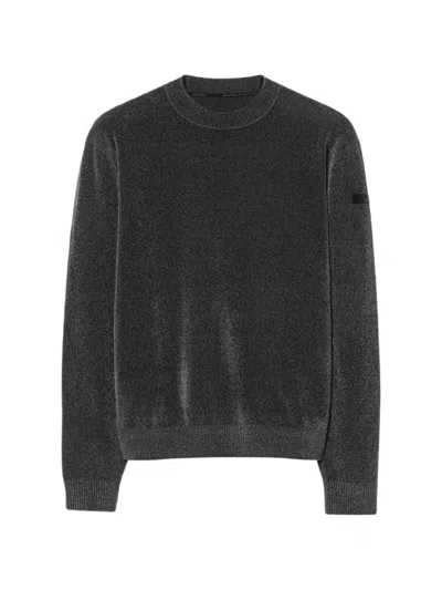 Rrd Crew-neck Ribbed-trim Sweater In Gray