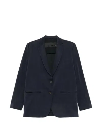 Rrd Cupro Boyfriend Jacket In Blue