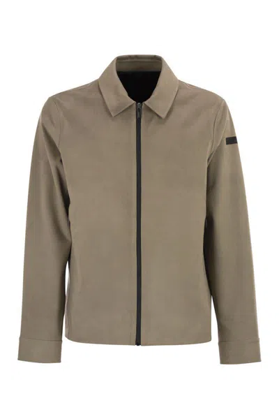 Rrd Eco Suede Jacket With Nubuck Effect In Brown