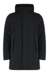 Rrd Eskimo Jacket In Technical Fabric With Hood In Black