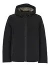 Rrd Essential Black Jacket With Adjustable Hood In Black