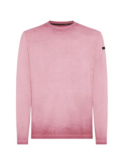 Rrd Faded-effect Crew-neck Sweater In Pink