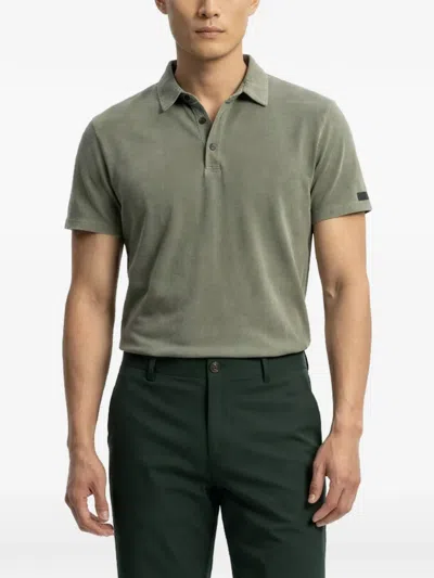 Rrd Faded-effect Short-sleeve Polo Shirt In Green