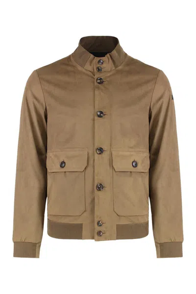 Rrd Faux Leather Jacket In Grey