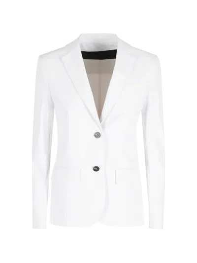 Rrd Flap-pocket Single-breasted Blazer In White