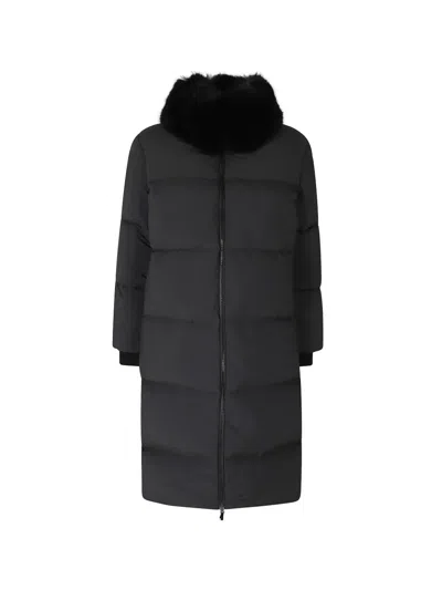 Rrd Fly Tubic 18 Faux-fur Trim Padded Parka In Black