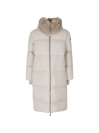 Rrd Fly Tubic 18 Trim Padded Parka Coat In White