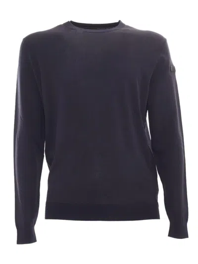 Rrd Round-neck Logo-patch Sweater In Blue