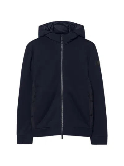 Rrd Ha Quilted-panel Hooded Jacket In Blue