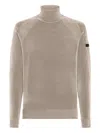 Rrd High-neck Patch-pocket Sweater In Brown