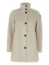 Rrd High-neck Snap Coat In Neutral