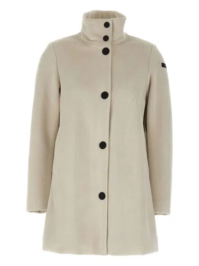 Rrd High-neck Snap Coat In Neutral