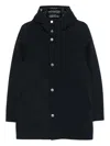 Rrd Hooded Button Coat In Blue