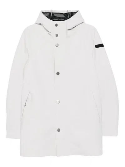 Rrd Hooded Button-fastening Jacket In White