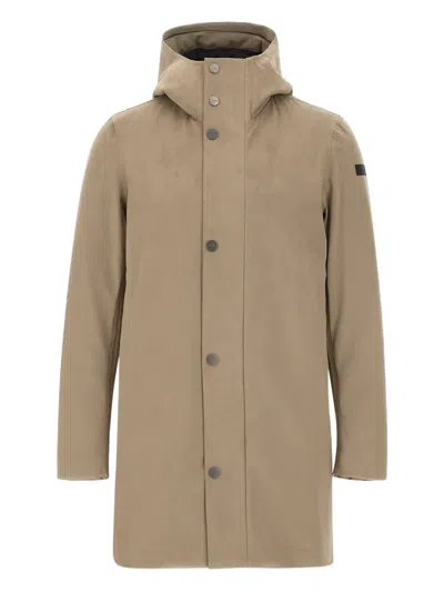 Rrd Hooded Buttoned Jacket In Nude
