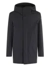 Rrd Hooded Coat In Black