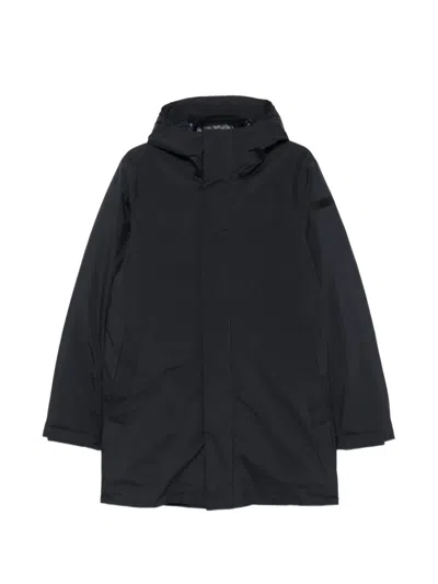 Rrd Hooded Concealed-fastening Coat In 블루