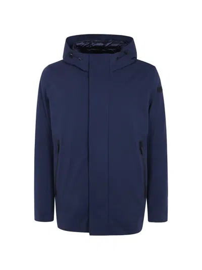 Rrd Hooded Logo-patch Performance Jacket In Blue