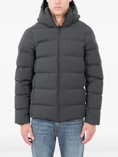 Rrd Hooded Quilted Jacket In Gray