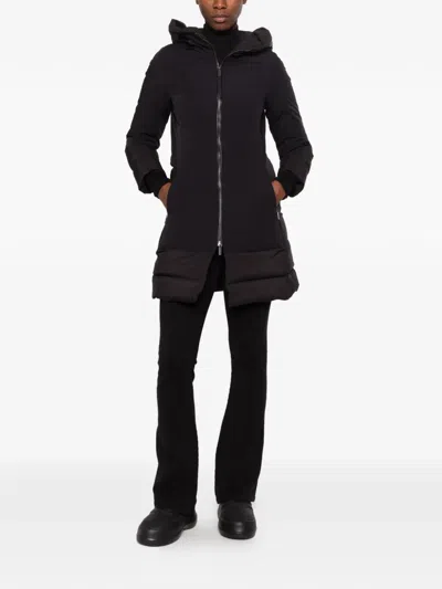 Rrd Hooded Quilted-panel Jacket In Black