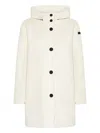 Rrd Hooded Single-breasted Coat In White