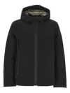 Rrd Essential Black Jacket With Adjustable Hood In Blue