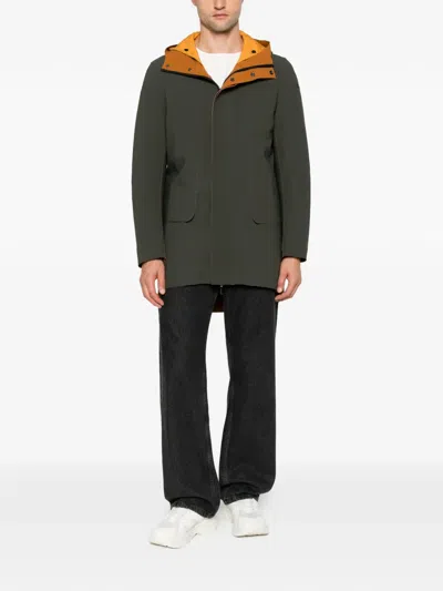 Rrd Hooded Zip-up Coat In Green