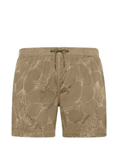 Rrd Hyper Hibiscus-print Swim Shorts In Neutral