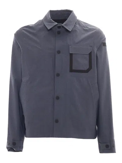 Rrd Terzilight Overshirt With Classic Collar In Blue
