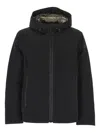 Rrd Essential Black Jacket With Adjustable Hood In Black