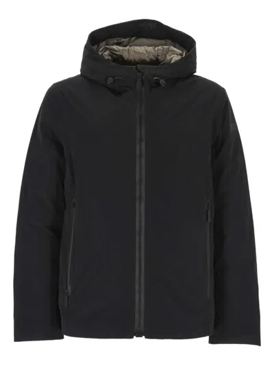 RRD RRD BLACK ZIP-UP HOODED JACKET