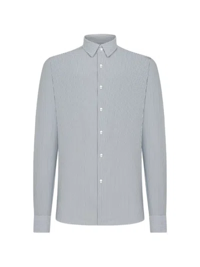 Rrd Jacquard-stripe Oxford Shirt In White