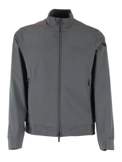 Rrd Lightweight High Collar Casual Jacket In Gray