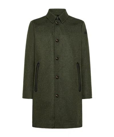 Rrd Loden Wool Coat In Green