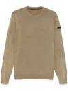 Rrd Washed-effect Crew-neck Sweater In Green