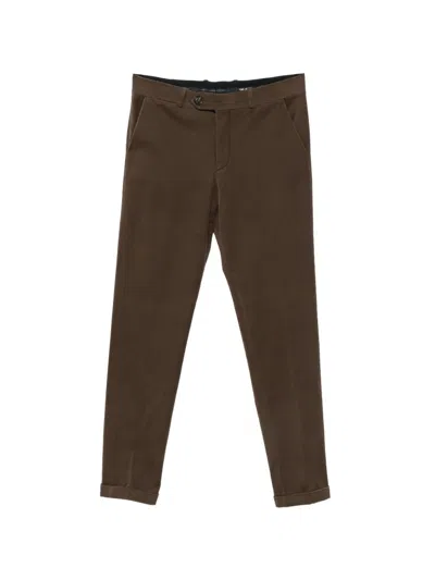 Rrd Logo-patch Turn-up Trousers In Brown