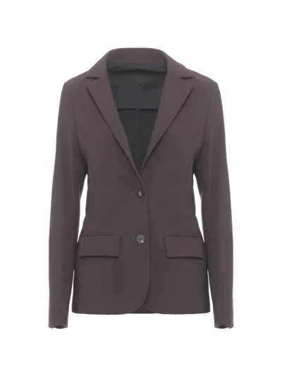 Rrd Long-sleeve Notched-lapel Blazer In Burgundy