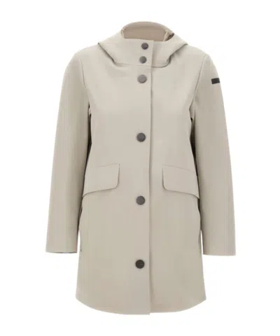 Rrd Surflex Hooded Mid-length Parka In Neutral