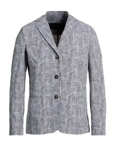 Rrd Man Blazer Light Grey Size L Polyamide, Elastane In Gray