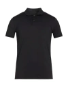 Rrd Man Polo Shirt Black Size 36 Polyamide, Elastane In Animal Print