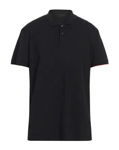 Rrd Man Polo Shirt Black Size 40 Cotton, Polyamide, Elastane In Black