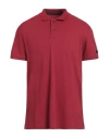 Rrd Man Polo Shirt Burgundy Size 44 Cotton, Polyamide, Elastane In Red