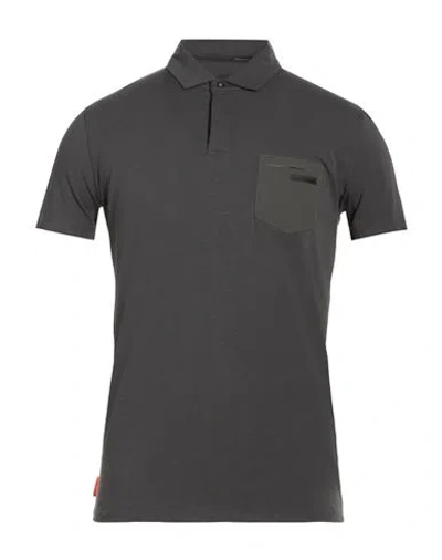 Rrd Man Polo Shirt Dark Green Size 36 Cotton, Elastane In Black