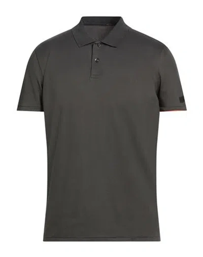 Rrd Man Polo Shirt Dark Green Size 46 Cotton, Polyamide, Elastane In Gray